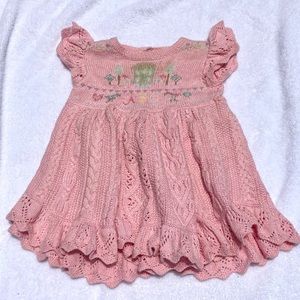 Ralph Lauren baby’s light pink motif knit dress